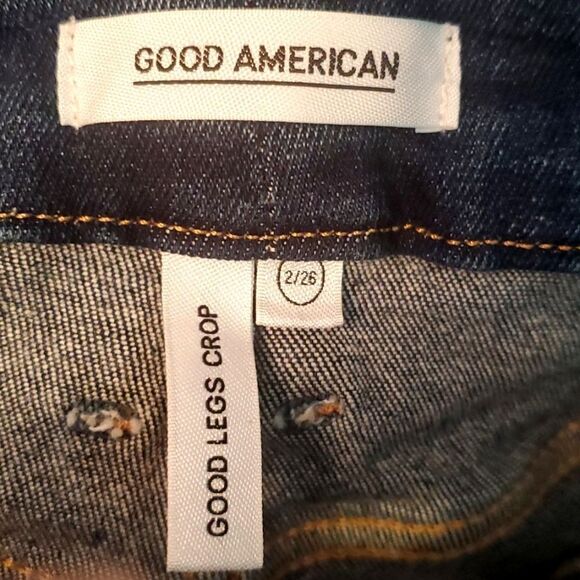 GOOD AMERICAN Good Legs Crop Jeans in Blue376‎ Womens Size 2/26 - Picture 6 of 7